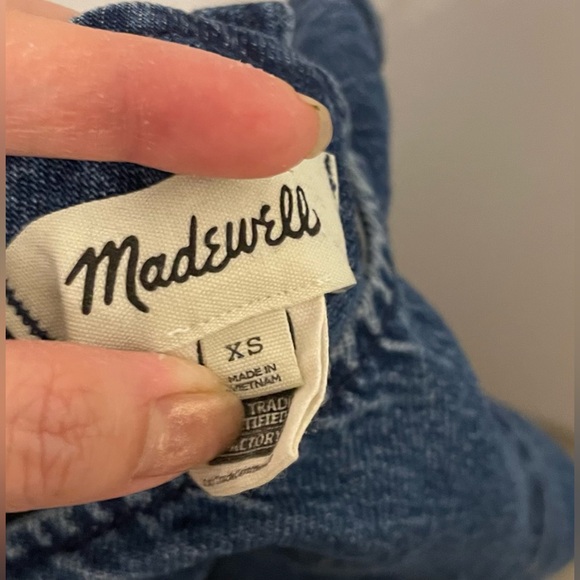 Madewell Denim Scoop Neck Midi Sleeveless Dress XS - Picture 7 of 7